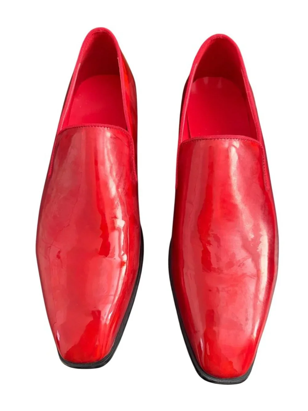 Red Slip-On Unisex Loafers (42 EU/12 US)